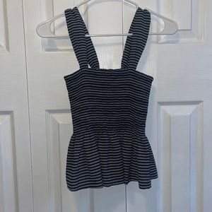 Madewell striped peplum top